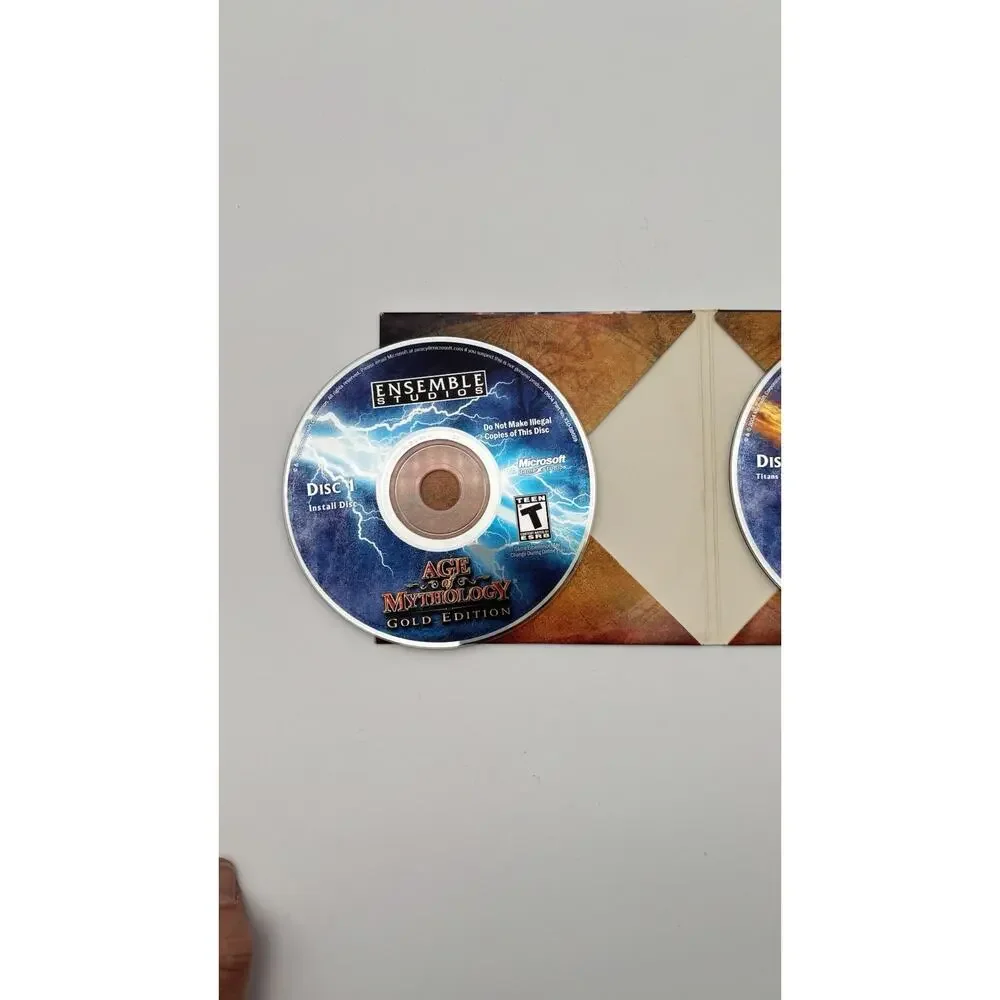Age of Mythology Microsoft 2002 Video Game PC CD-ROM Very Good Condition.